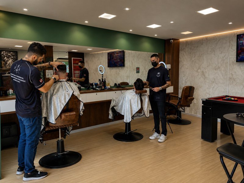 Interior da Corsário Barbearia Joinville