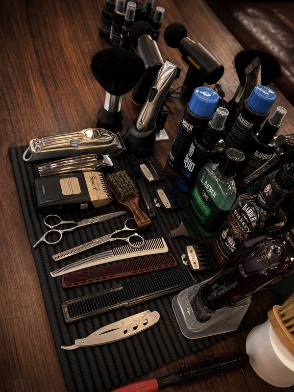 Ferramentas de barbearia profissional